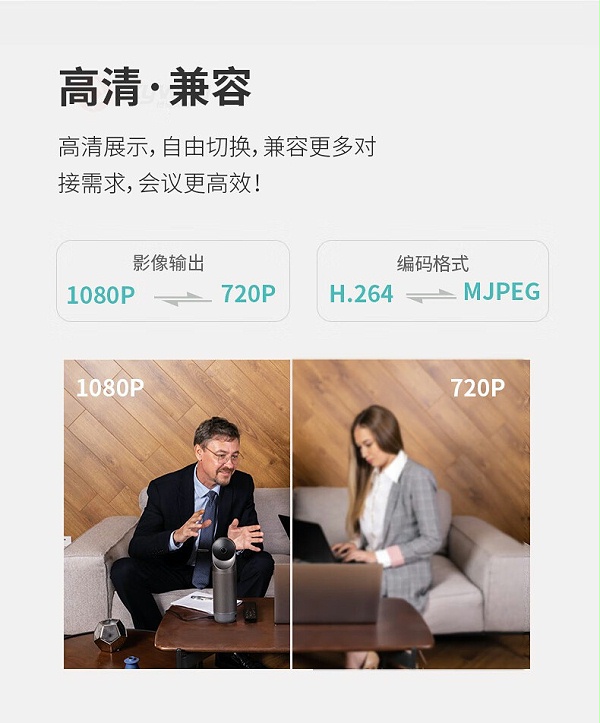 6、高清展示,兼容对接需求-KanDao看到 Meeting Pro 360°全景高清视频会议摄像头 6、高清展示,兼容对接需求-KanDao看到 Meeting Pro 360°全景高清视频会议摄像头