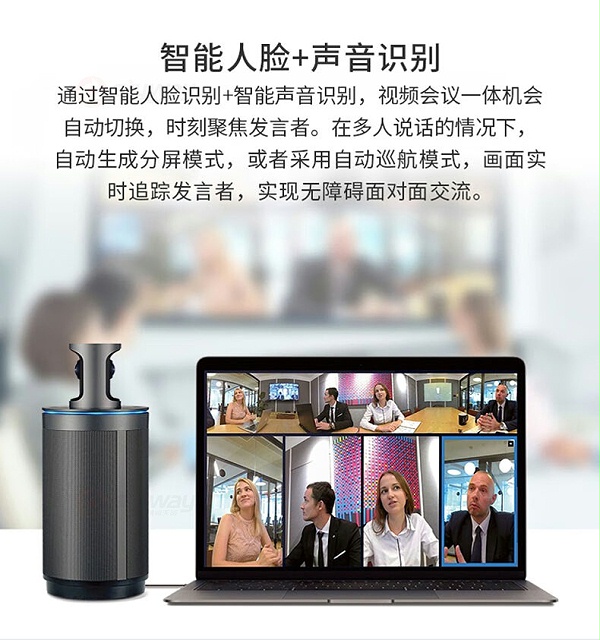 3、智能人脸+声音识别-看到 Kandao Meeting 360°智能视频会议一体机 3、智能人脸+声音识别-看到 Kandao Meeting 360°智能视频会议一体机