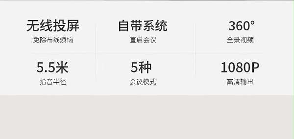 2、性能参数-KanDao看到 Meeting Pro 360°全景高清视频会议摄像头 2、性能参数-KanDao看到 Meeting Pro 360°全景高清视频会议摄像头