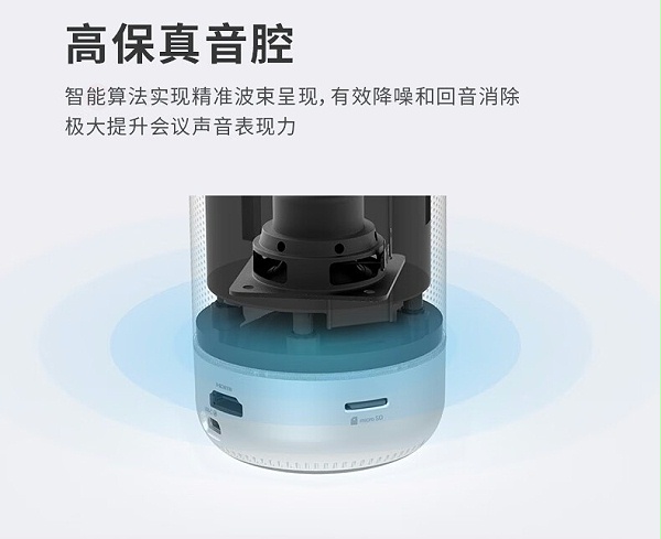 5、有效降噪和回音消除,高保真音腔-看到 KanDao Meeting S 180°广角高清视频会议摄像头 5、有效降噪和回音消除,高保真音腔-看到 KanDao Meeting S 180°广角高清视频会议摄像头