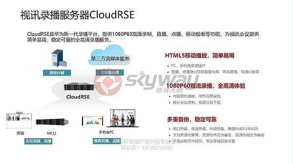 1、华为视讯录播服务器CloudRSE-新一代录播平台