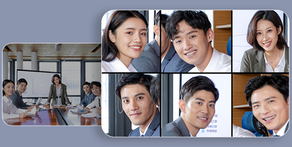 7、分屏呈现参会人员特写画面-MeetingBoard 音视频款适用于中小型会议室