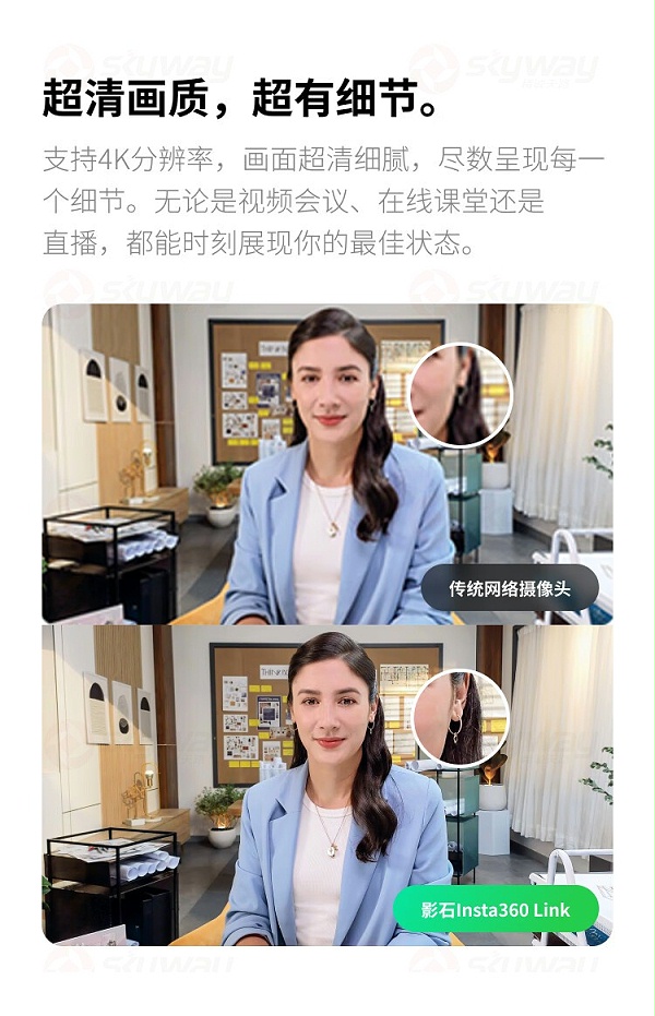 4、超清画质，超有细节-影石（Insta360）Link AI云台摄像头