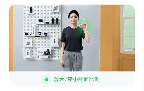 24、手势可放大、缩小画面控制-影石Insta360 Link2&影石Insta360 Link 2C