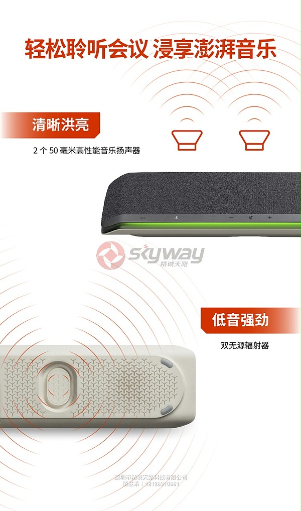 4、宝利通 poly SYNC 60 蓝牙+有线 会议扬声器 轻松聆听会议 尽享澎湃音乐