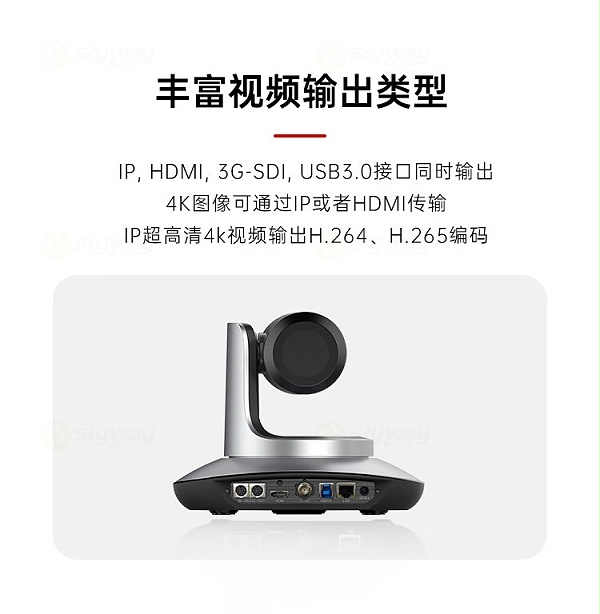 6、多种视频输出接口-东微TENDZONE 会议摄像机TZOL-100-4K