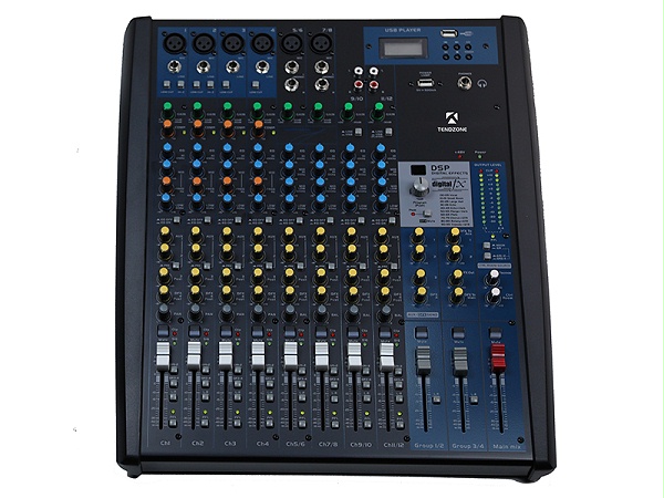 东微TENDZONE 12路四编组专业调音台 AMT12FX
