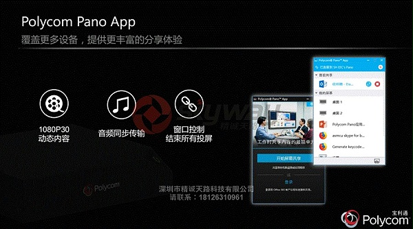 3、宝利通 Polycom Pano App -覆盖更多设备