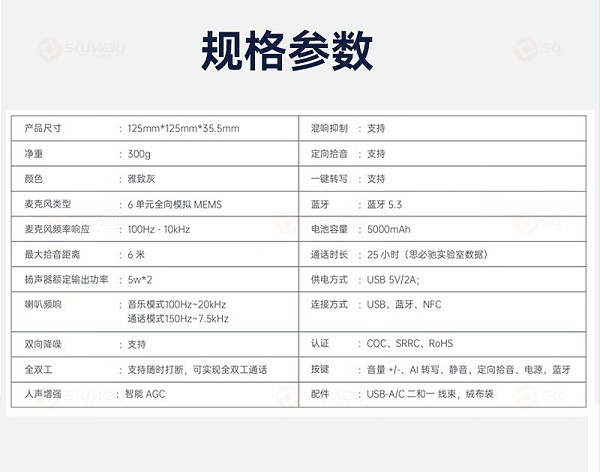 20、思必驰M6麦克风音箱规格参数