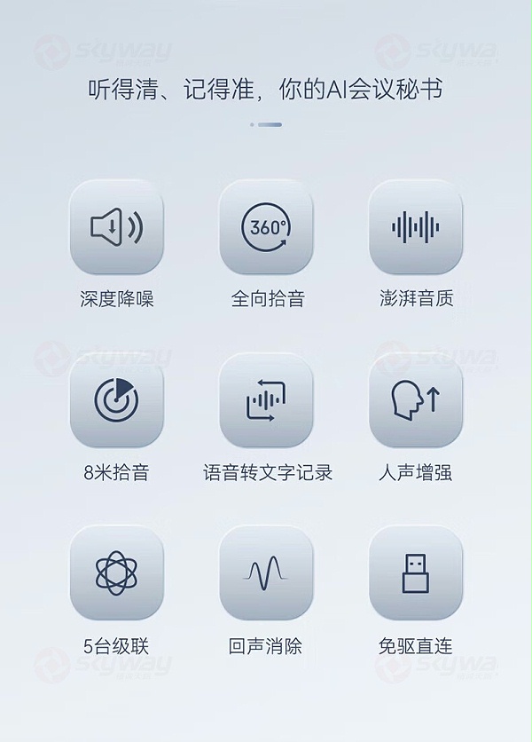 2、思必驰企业级会议麦克风音箱 M12：听得清、记得准，你的AI会议秘书