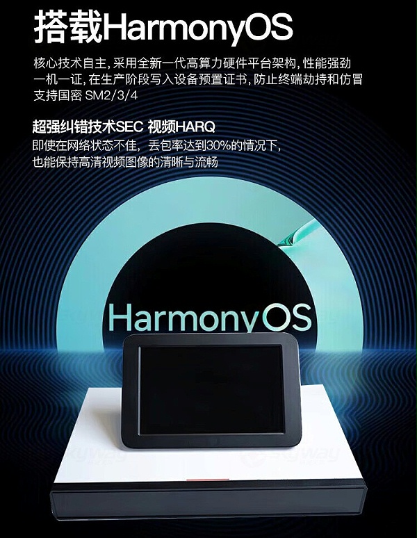 4、搭载HamonyOS鸿蒙系统-华为HUAWEI 高清视频会议终端设备BOX310-4K30帧主机+Camera200高清摄像头+Mic500套装 含touch平板