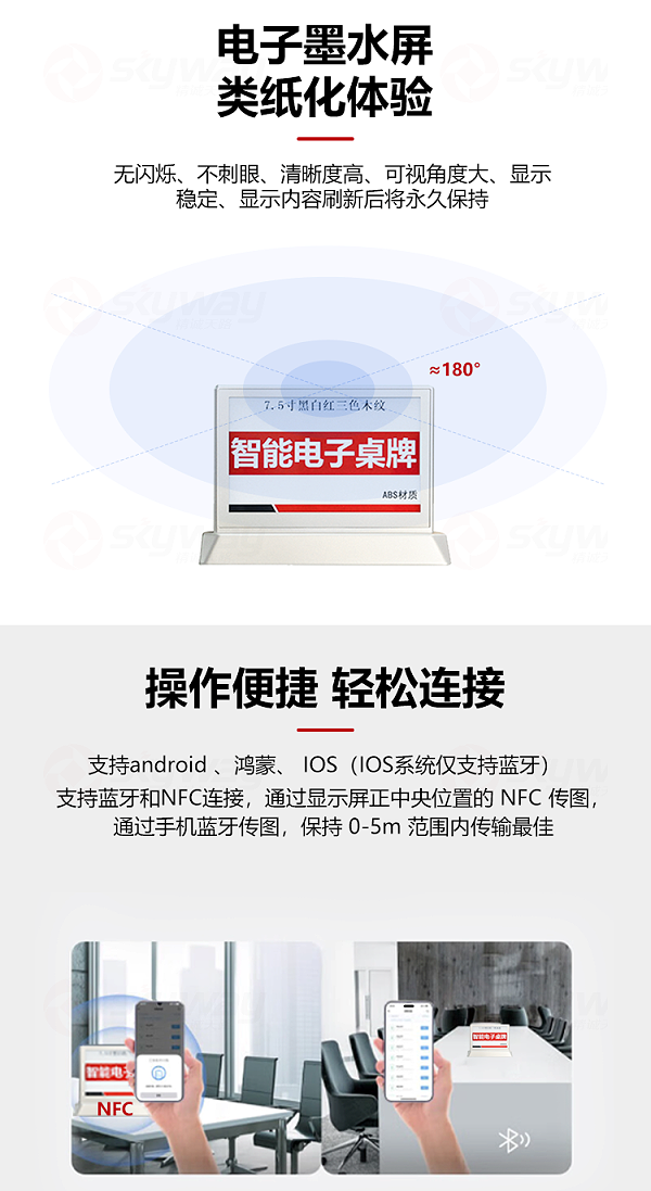 2、类纸化体验，操作便捷，轻松连接-东微TENDZONE电子墨水屏桌牌TZOL-ETC-A3；电子墨水屏桌牌TZOL-ETC-A2；电子墨水屏桌牌TZOL-ETC-A1