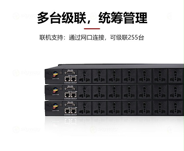 3、多台级联，统一管理-东微TENDZONE音视频电源时序器CC-8S、CC-8T