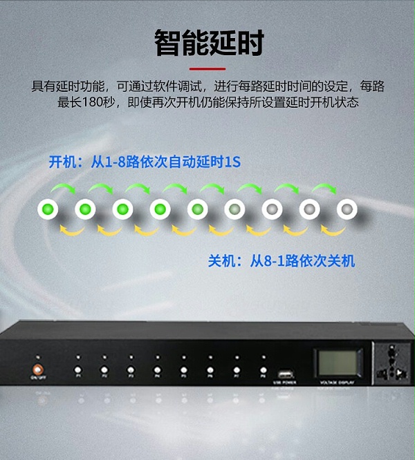 4、智能延时-东微TENDZONE音视频电源时序器CC-8S、CC-8T