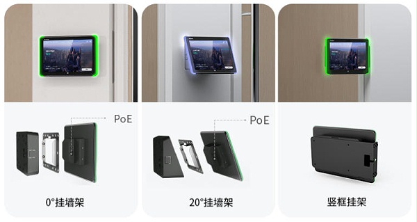 4、仅一条线即可完成部署，省去复杂布线-亿联 RoomPanel E2 8英寸多点触控屏电子门牌