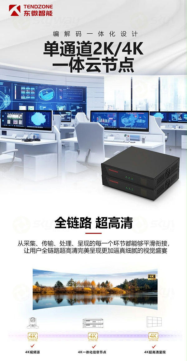 1、单通道2K、4K一体云节点-东微TENDZONE单通道2K一体云节点TZOL-DIS-26