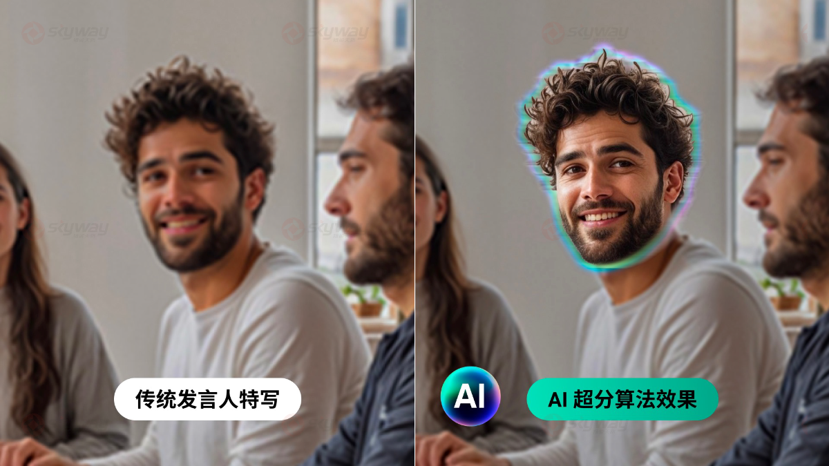 AI超分算法-影石 Insta360 Connect AI 双摄视频会议一体机