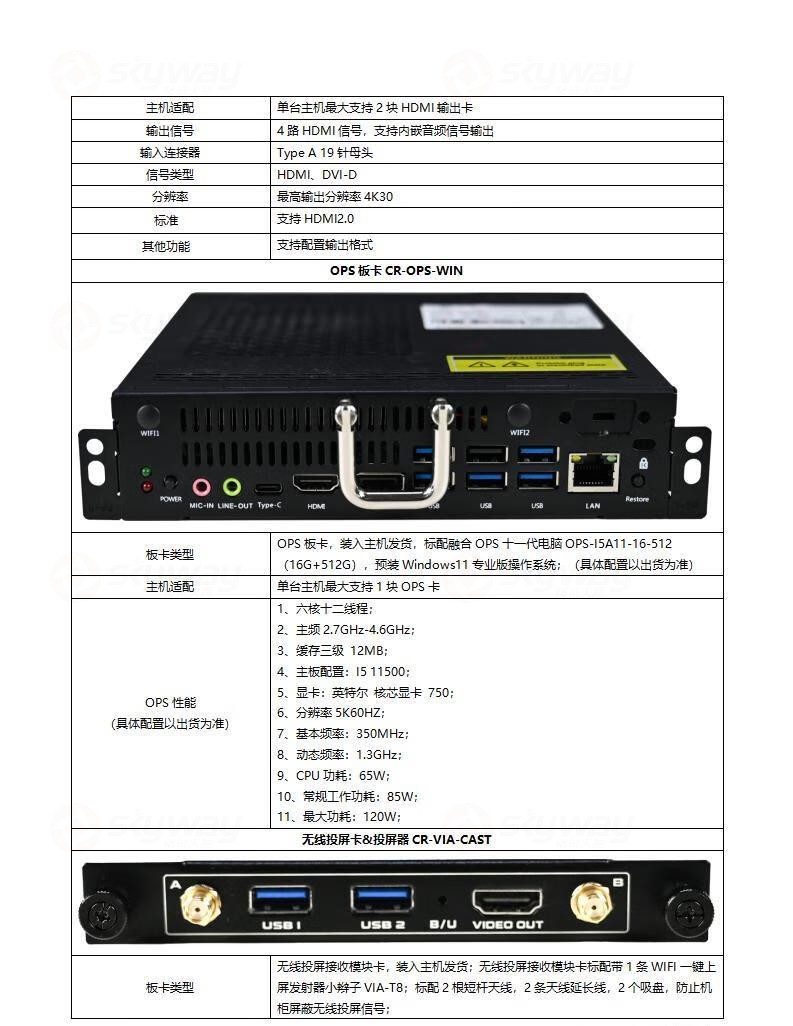 2、OPS板卡-东微TENDZONE超融合云节点设备Climber-2009（含主机、输入输出卡、话筒）