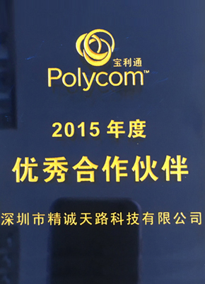 2015年度 POLYCOM（宝利通）优秀合作伙伴