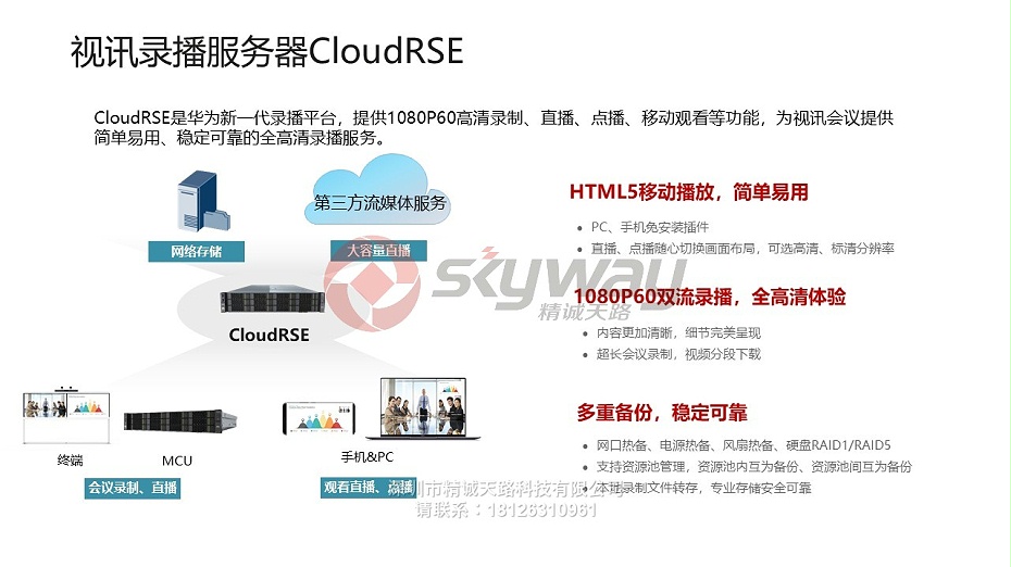 1、华为视讯录播服务器CloudRSE-新一代录播平台
