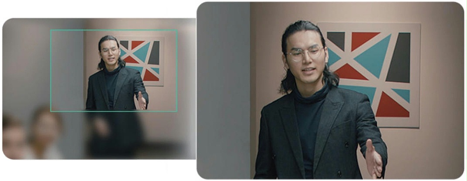 2、自动框人像-亿联 UVC40 E2 超清智能USB会议一体机