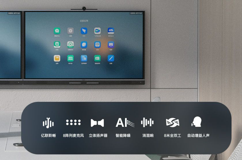 4、支持8米优质全双工通话-MeetingBoard 音视频款适用于中小型会议室