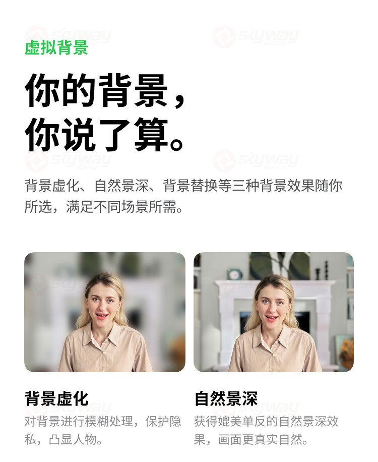 17、虚拟背景，满足多场景需求-影石Insta360 Link2&影石Insta360 Link 2C