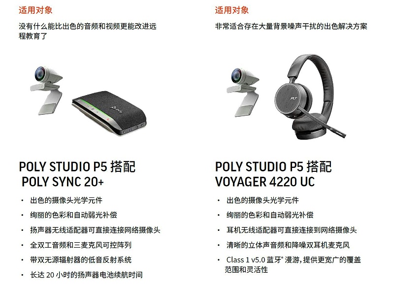 7、精诚天路面向教育的宝利通poly博诣解决方案-耳机和视频套件