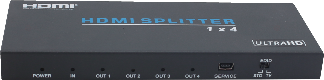前端面板图-东微TENDZONE 一进四出HDMI分配器 VSD-104-HD-4K