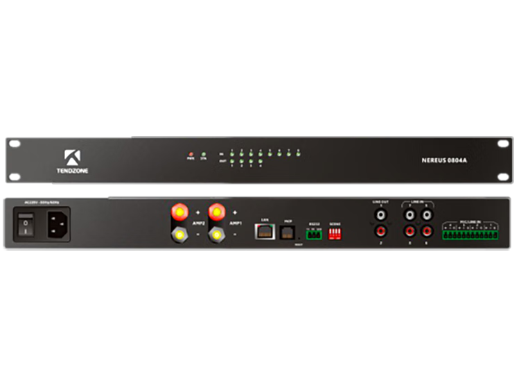 东微TENDZONE 多媒体教室专用一体化音频处理器（8in4out) TSR-08K4