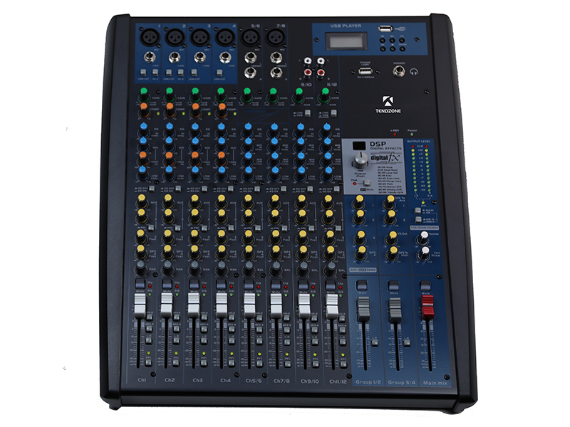 东微TENDZONE 12路四编组专业调音台 AMT12FX 东微TENDZONE 12路四编组专业调音台 AMT12FX