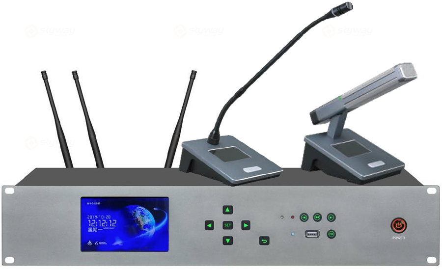 UHF无线会议系统U段无线会议主机 TUM-300、麦克风