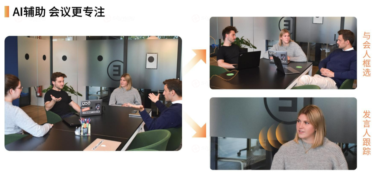 AI辅助功能，让会议更专注-维海德M1000 4K USB音视频一体机小型会议室解决方案