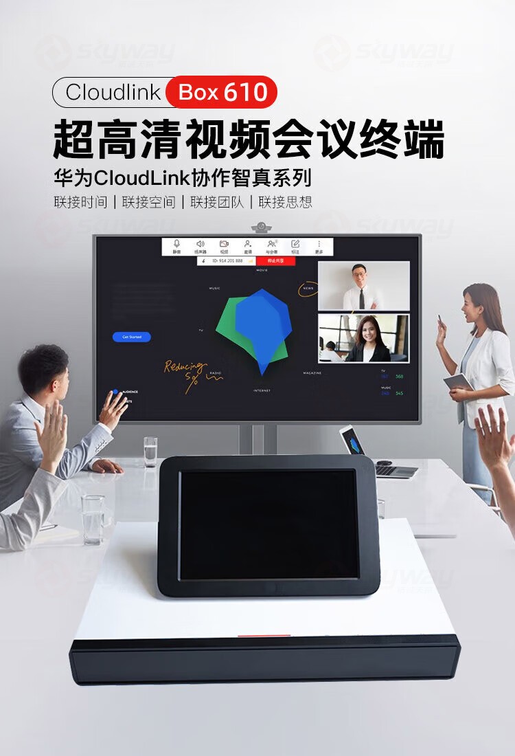 0、超高清视频会议终端-华为HUAWEI 高清视频会议终端设备 BOX610-4K+Camera200 高清摄像机+Mic 500 套装