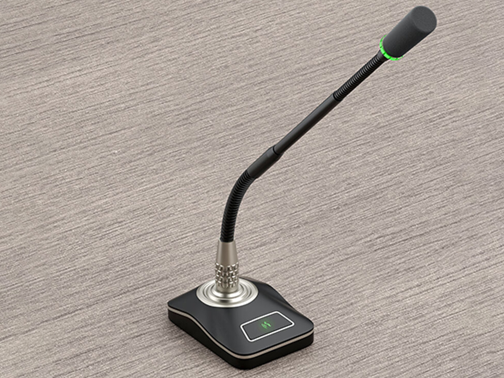 东微TENDZONE带固定式底座心形电容式鹅颈话筒 （模拟5芯）TZOL-DCS-15F5