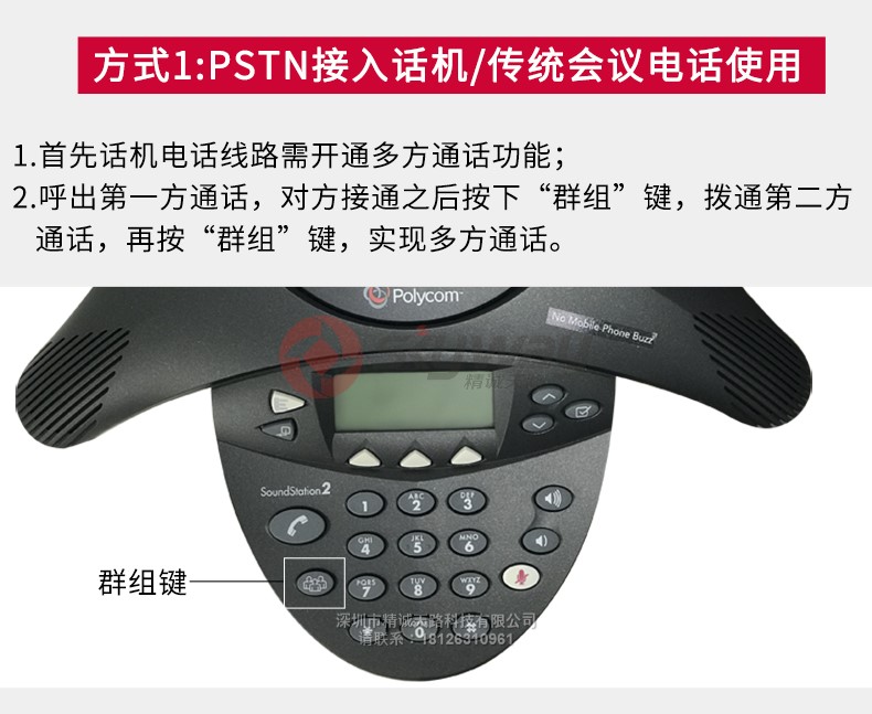 23、宝利通 polycom SoundStation SS2 标准型 产品连接方式一PSTN接入话机