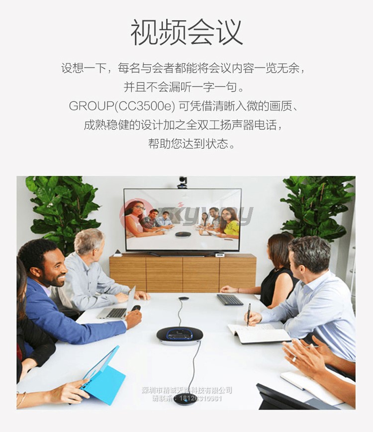 2、罗技(Logitech) CC3500e GROUP 视频会议系统 摄像头-清晰画质