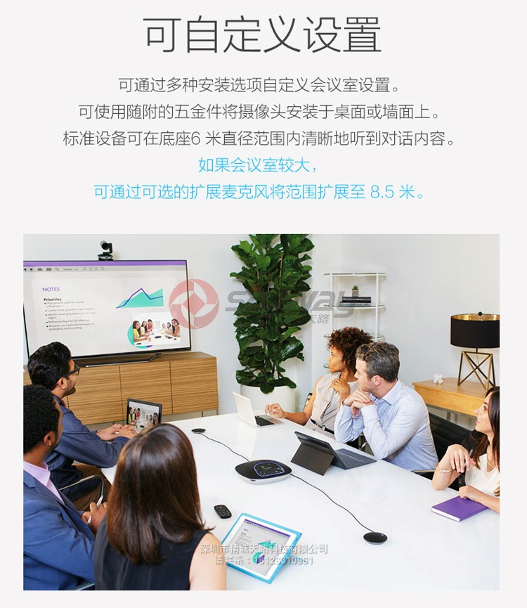 6、罗技(Logitech) CC3500e GROUP 视频会议系统 摄像头-可自定义会议室设置