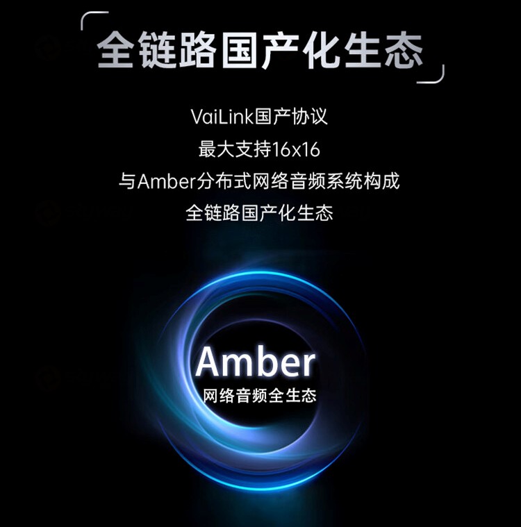 2、全链路国产化生态，Vailink协议-东微TENDZONE AI网络音频处理器（16x16）SOL-AIV1616；AI网络音频处理器（8x8）SOL-AIV88